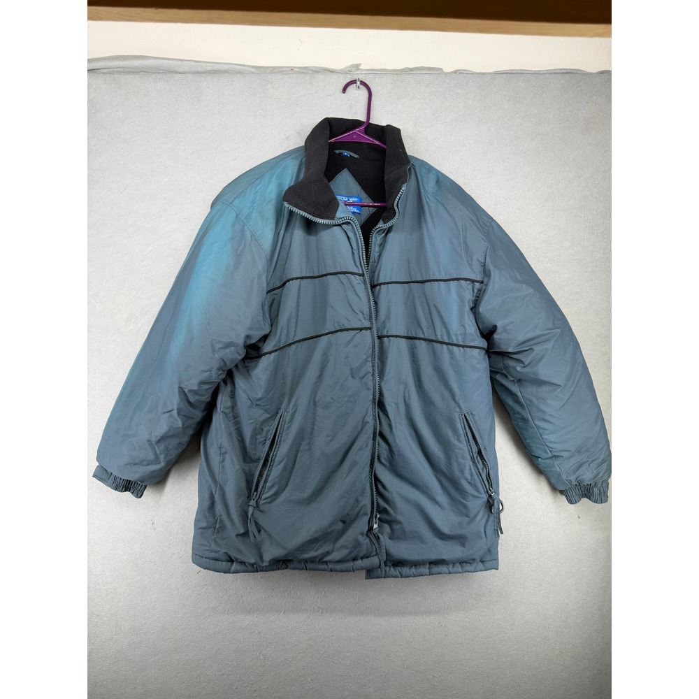 Haband Arctic Collection Mens Vintage Puffer Jacket Blue Fleece Lined Size M‎